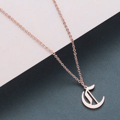 Men's Gothic Letter Shaped Pendant Necklace