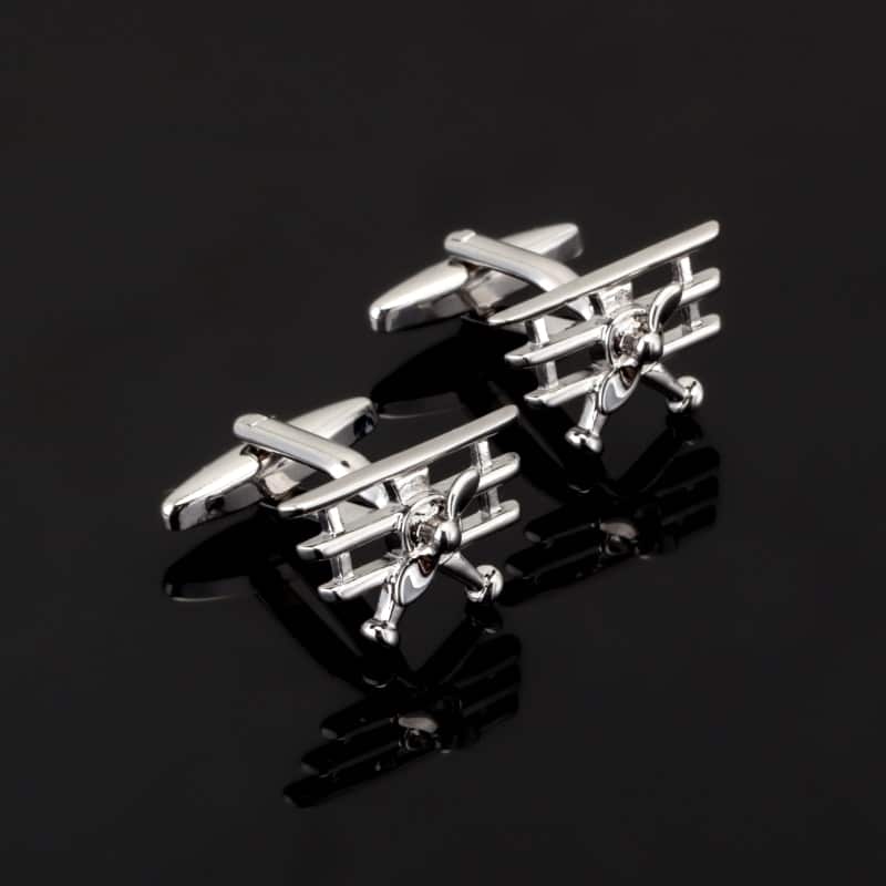 Silver Airplanes Cufflinks
