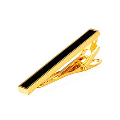 Elegant Enamel-Decorated Men's Tie Clip