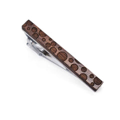 Geometric Patterned Wooden Tie Pin