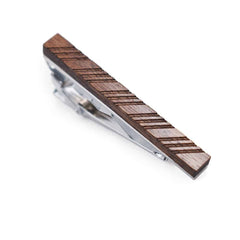 Geometric Patterned Wooden Tie Pin
