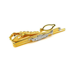 Men's Compact Tie Pin with Chain
