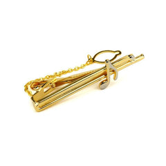 Men's Compact Tie Pin with Chain