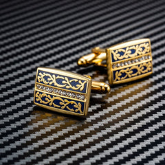 Men's Leaves Laces Cufflinks