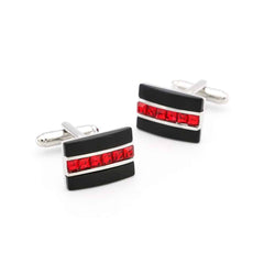 Men's Red Line Cufflinks