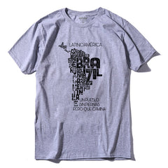 Men's Fashion Street Style Map Printed T-Shirts