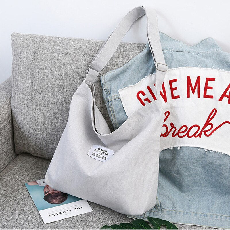 Retro Style Canvas Shopping Bag