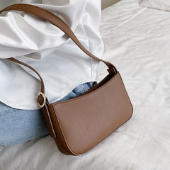 Women's Solid Color Small PU Leather Bag