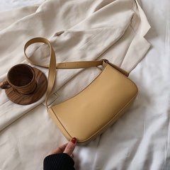 Women's Solid Color Small PU Leather Bag