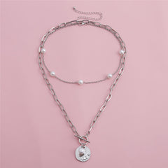 Women's Baroque Pearl Coin Pendant