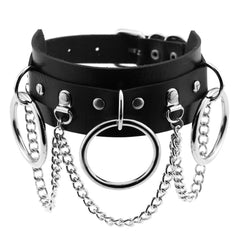 Women's Hoops and Chains Choker Necklace