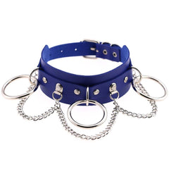 Women's Hoops and Chains Choker Necklace