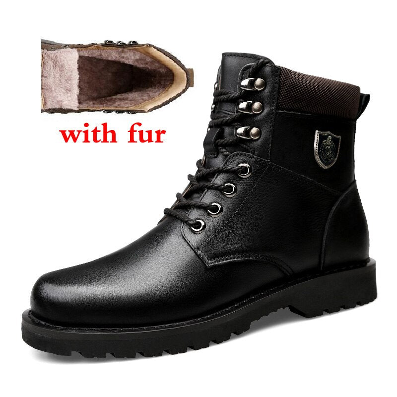 Warm Waterproof Genuine Leather Men's Boots