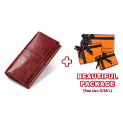 Women's Genuine Leather Long Purse