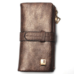Women's Nubuck Leather Long Wallet