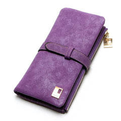 Women's Nubuck Leather Long Wallet