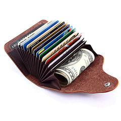 Business Colorful Genuine Leather Women's Card Holder