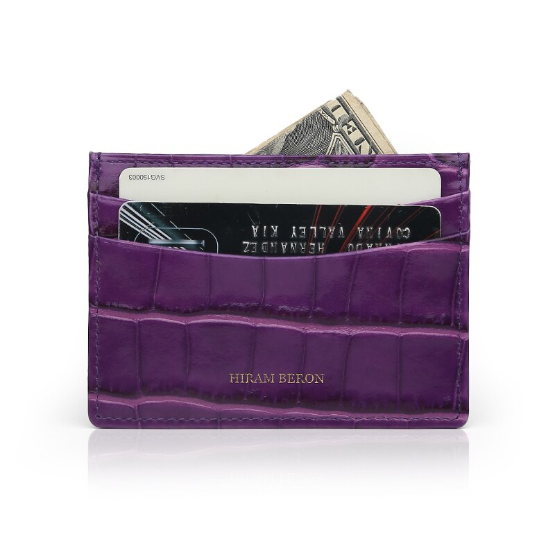 Elegant Patent Genuine Leather Women's Cardholder