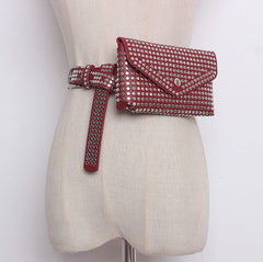 Women's Glam Rock Rivet Belt Bag