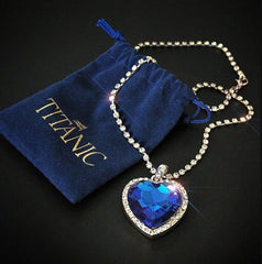 Women's Heart of Ocean Style Pendant Necklace