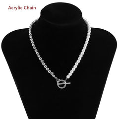Women's Baroque Pearl Chain Necklace