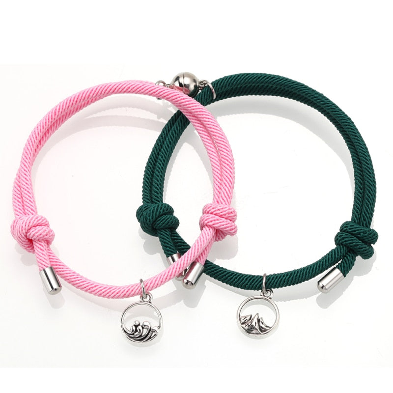 Rope Couple Bracelet with Magnite