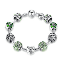 Women's Elegant Silver Beaded Bracelet