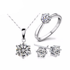 Fashion Silver Color Cubic Zircon Jewelry Sets