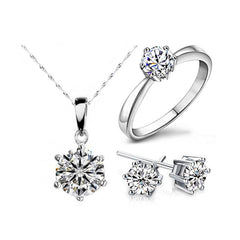 Fashion Silver Color Cubic Zircon Jewelry Sets