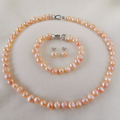 Women's Baroque Pearl Jewelry Set