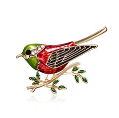 Women's Enamel Songbird Brooch