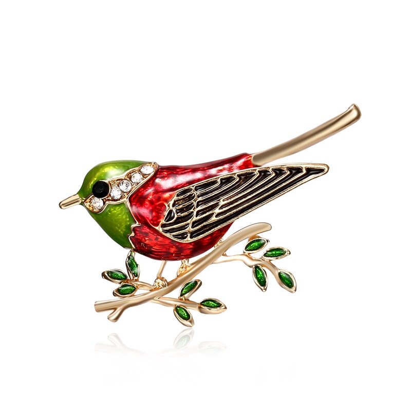 Women's Enamel Songbird Brooch