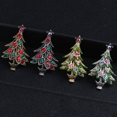 Vintage Style Christmas Tree Shaped Brooch