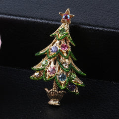 Vintage Style Christmas Tree Shaped Brooch