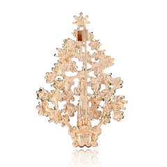 Women's Colorful Christmas Tree Shaped Brooch