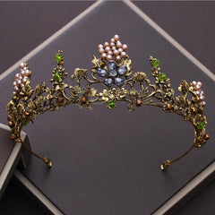 Zinc Hair Tiara in Plant Shaped