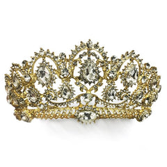 Women's Baroque Crystal Tiara with Comb