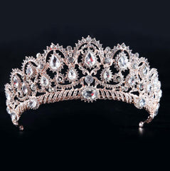 Women's Baroque Crystal Tiara with Comb
