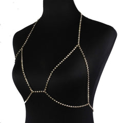 Shining Rhinestone Chest Chain