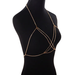Shining Rhinestone Chest Chain