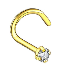 Titanium Crystal Nose Stud Piercing