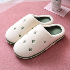 Anti-Slip Berry Patterned Warm Plush Slippers