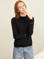 Women's Half-High Collar Full Sleeved Jumper