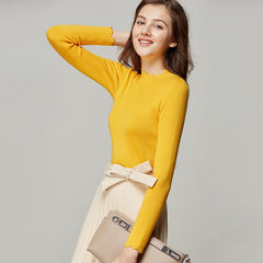 Solid Round Neck Jumper for Women