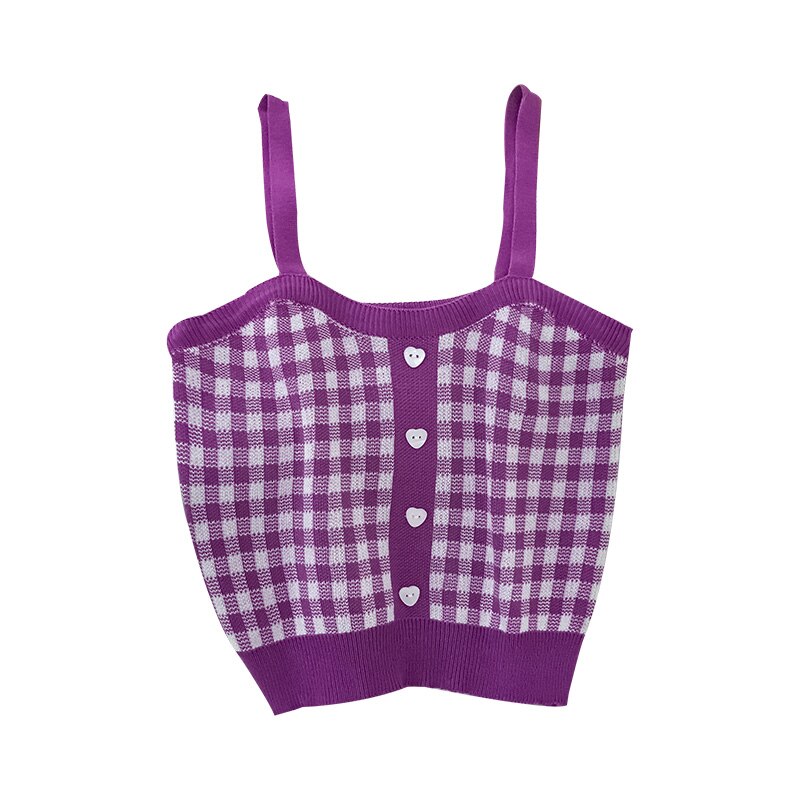 Women's Plaid Top with Buttons