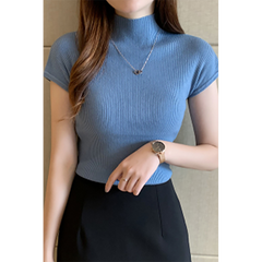 Women's Turtleneck Short Sleeved T-Shirt
