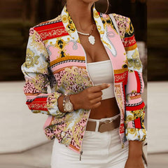 Women's Printed Bomber Jacket