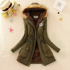 Women's Warm Fur Collar Parka