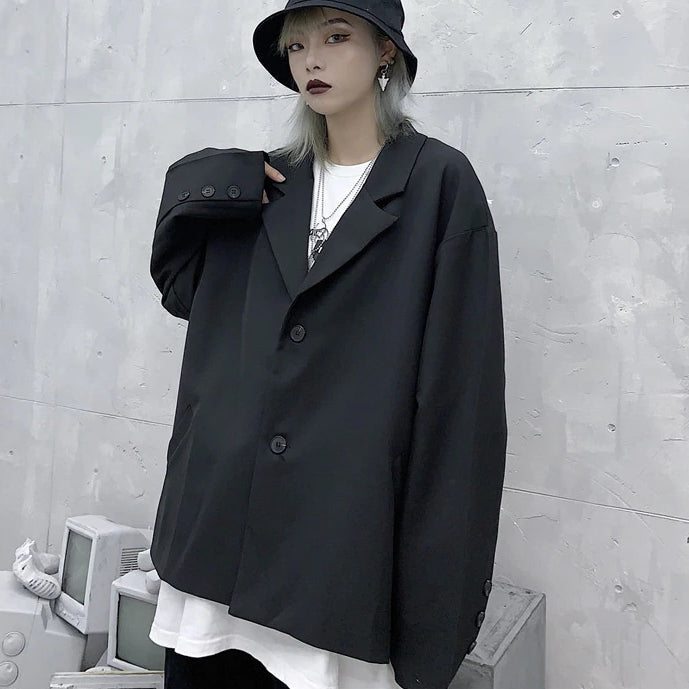 Over Sized Black Unisex Blazer