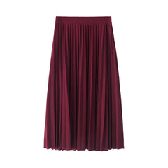 Women's High Waist Pleated Skirt